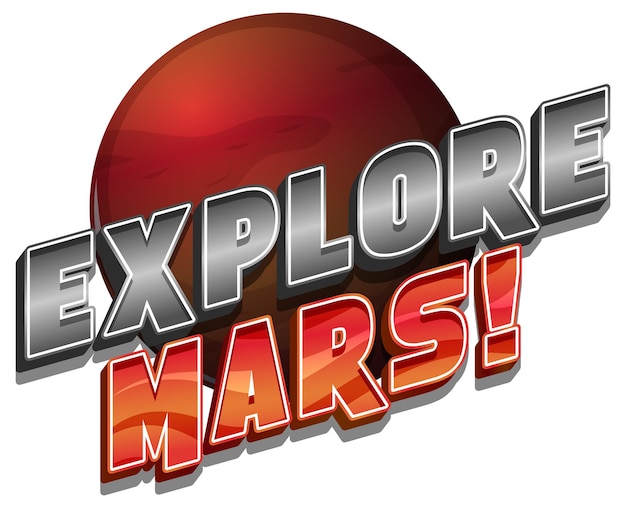 Explore el diseño del logotipo de la palabra Mars