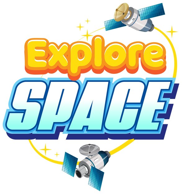 Explore el diseño del logotipo de la palabra Space