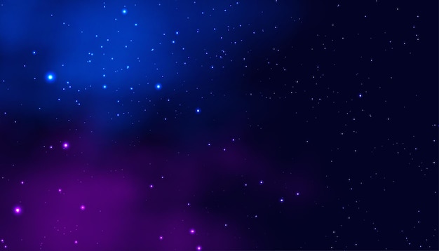 Vector gratuito explore el universo con la bandera del cielo nocturno para la astronomía