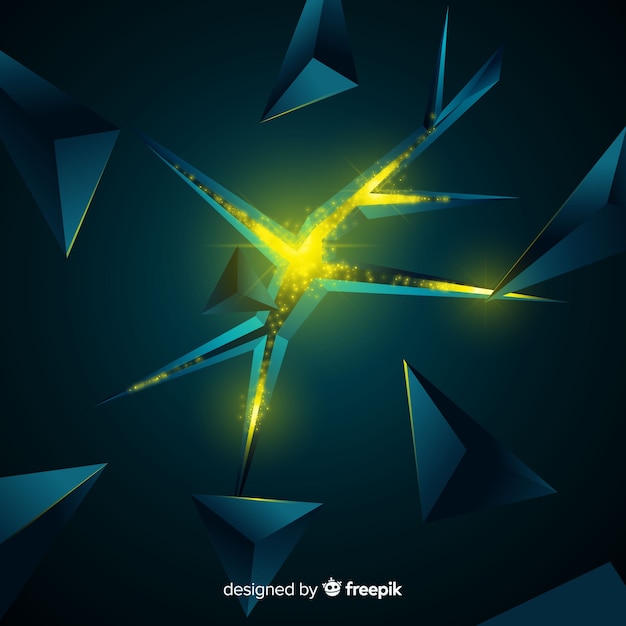 Explosión 3d con fondo de luz