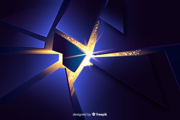 Explosión 3d con fondo de luz