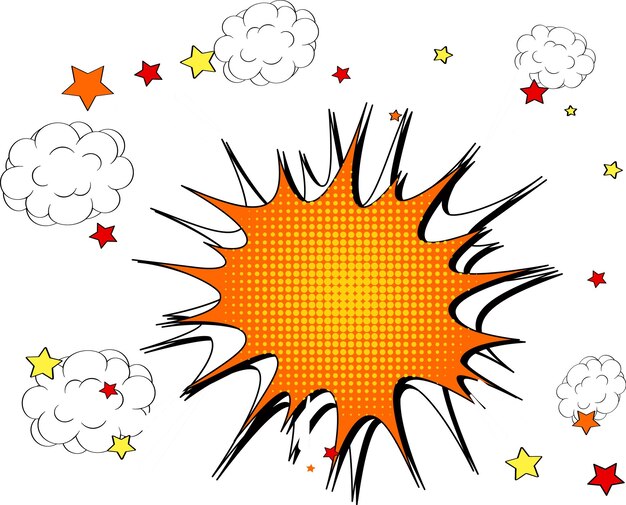 Explosión de cómics con estrellas