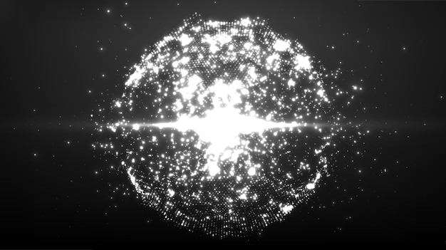 Explosión de esfera abstracta.