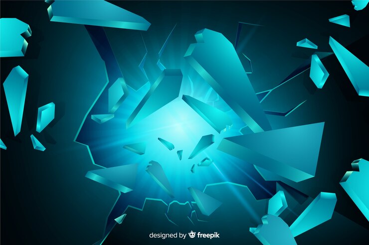 Vector gratuito explosión tridimensional con fondo luminoso