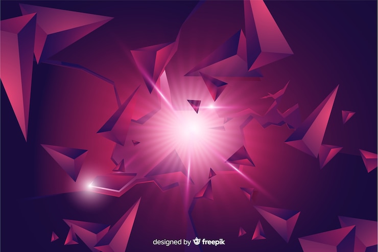 Vector gratuito explosión tridimensional con fondo luminoso