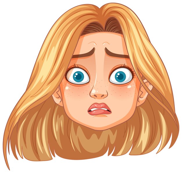 Expresión facial de las mujeres preocupadas