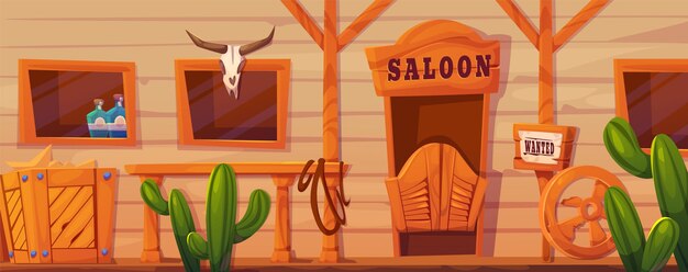 La fachada exterior del salón del oeste salvaje