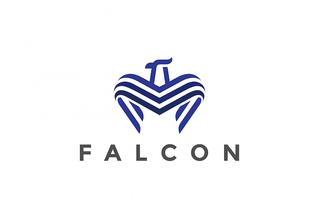 Falcon Logo Linear style