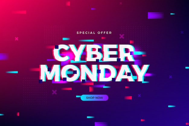 Vector gratuito fallo de color cyber monday