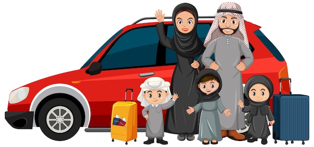 Familia árabe de vacaciones