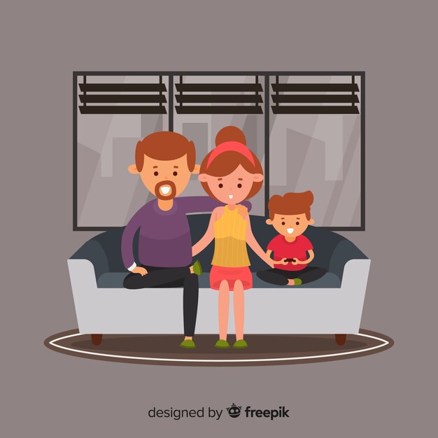 Familia en casa