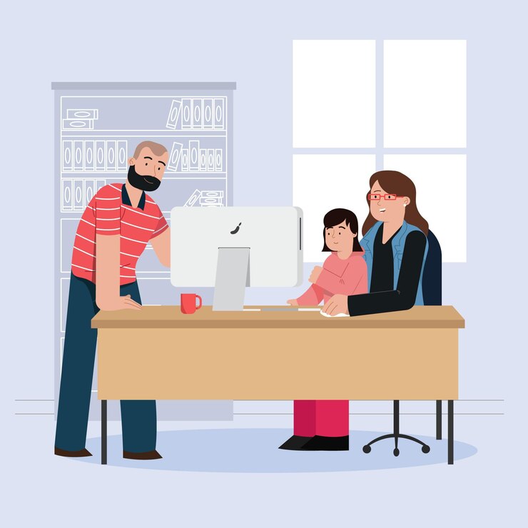Vector gratuito la familia disfrutando del tiempo juntos