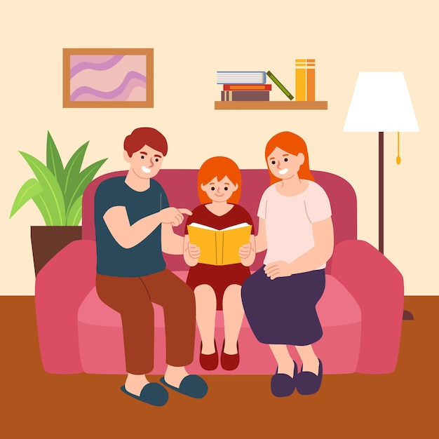 Familia disfrutando el tiempo juntos