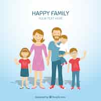 Vector gratuito la familia feliz