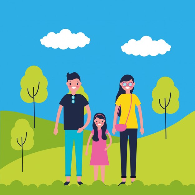 Familia en el parque