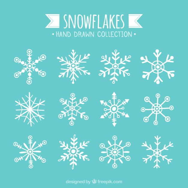 Fantastic collection of snowflakes