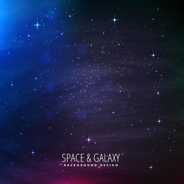 Fantástico fondo de la galaxia con luces azules 