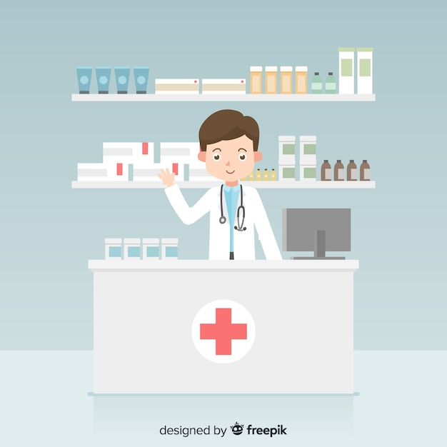 Vector gratuito farmacéutico