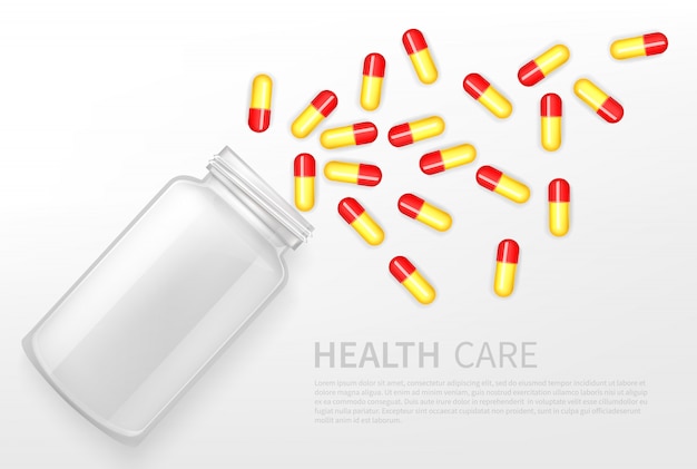 Vector gratuito farmacia, servicio de atención médica vector banner publicitario