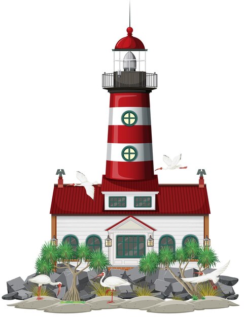 Faro aislado sobre fondo blanco.