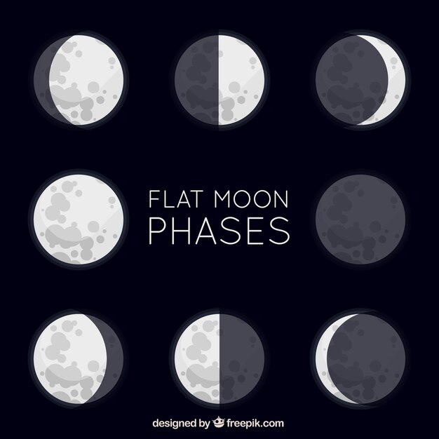 Fases de la luna plana geniales