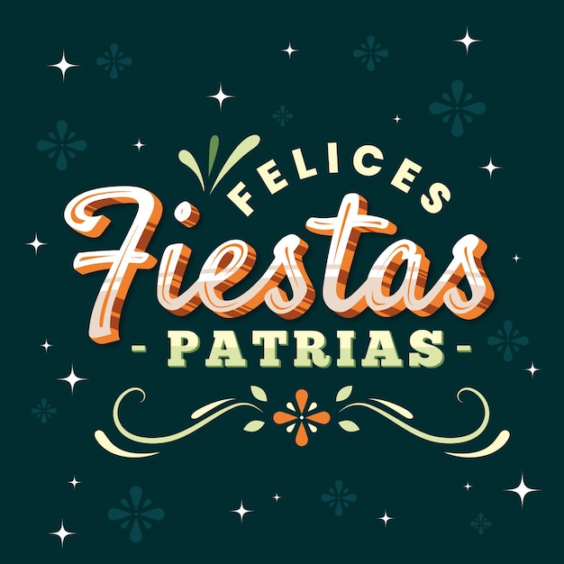 Vector gratuito felices fiestas patrias concept