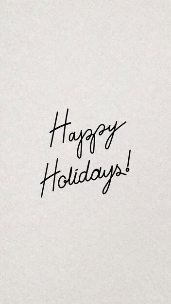 Felices vacaciones iPhone wallpaper, vector de tipografía de saludo de vacaciones