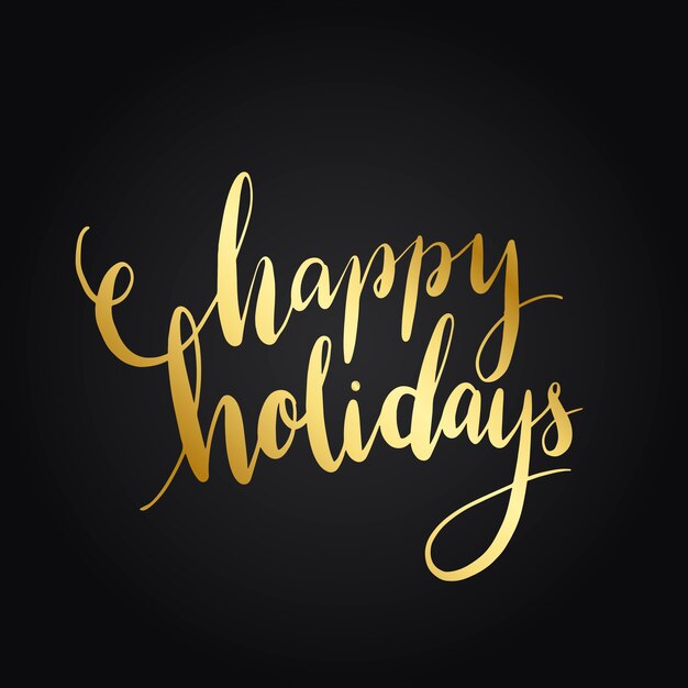 Felices vacaciones tipografía estilo vector