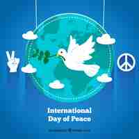 Vector gratuito felicitación día internacional de la paz