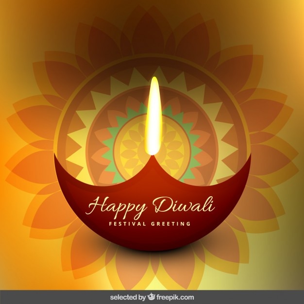 Felicitación floral de diwali