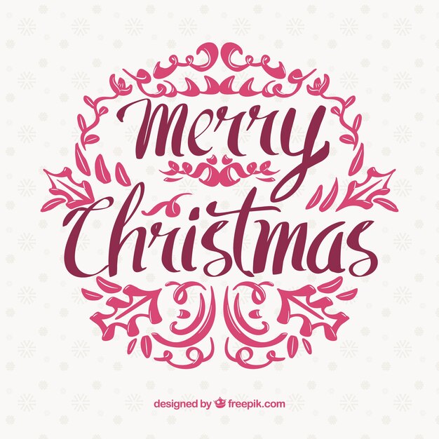 Felicitación de navidad con adornos en estilo vintage