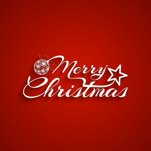 Felicitación de Navidad con fondo rojo