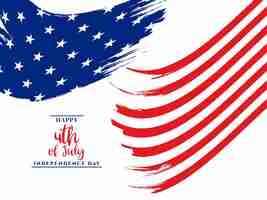 Vector gratuito feliz 4 de julio fondo del día de la independencia americana