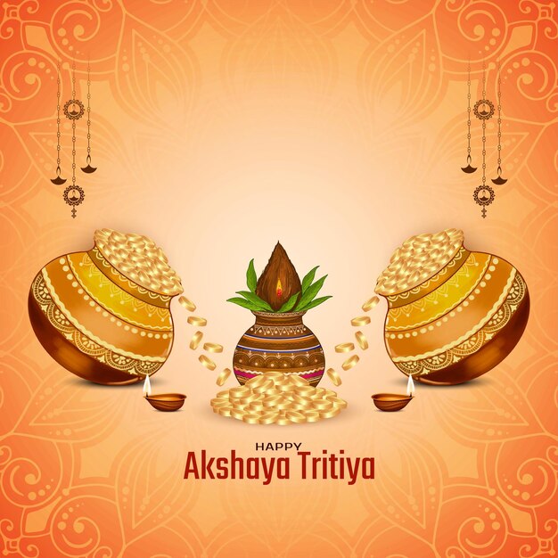Feliz Akshaya Tritiya diseño religioso de fondo