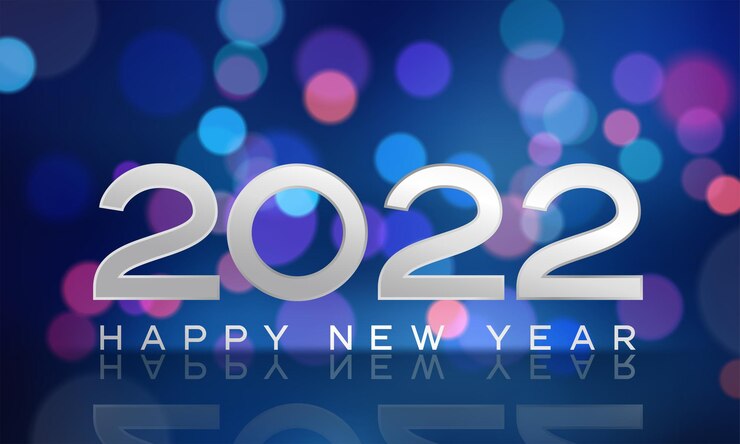 Vector gratuito feliz año nuevo 2012 con bokeh abstracto