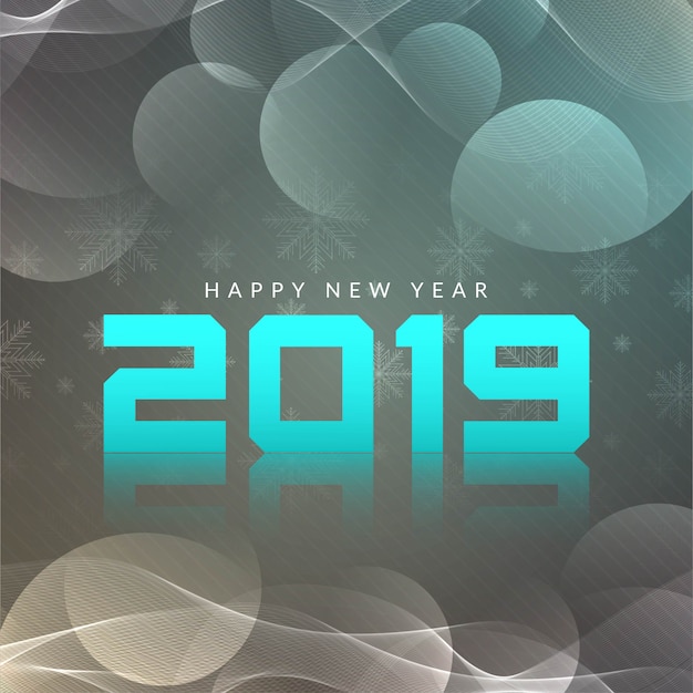 Vector gratuito feliz año nuevo 2019 fondo moderno vector