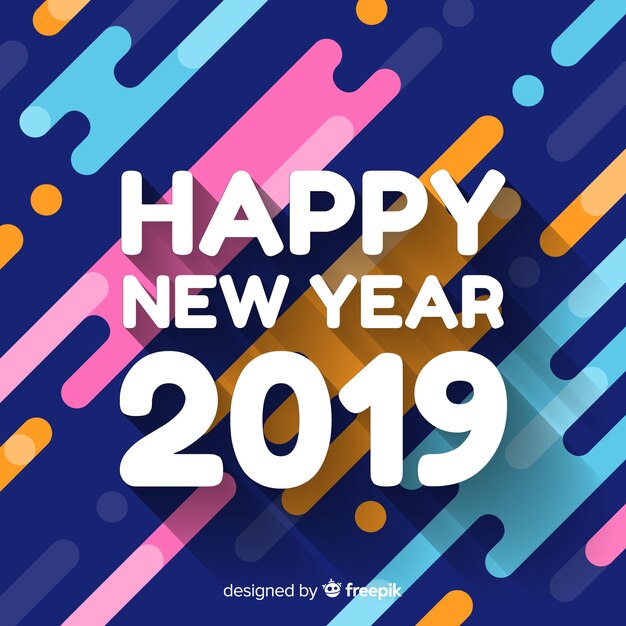 Feliz año nuevo 2019 fondo