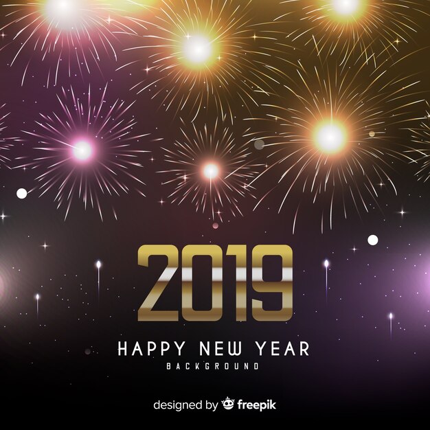 Feliz año nuevo 2019 fondo