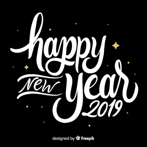 Vector gratuito feliz año nuevo 2019 fondo