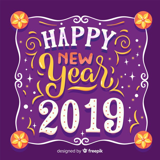 Feliz año nuevo 2019 fondo