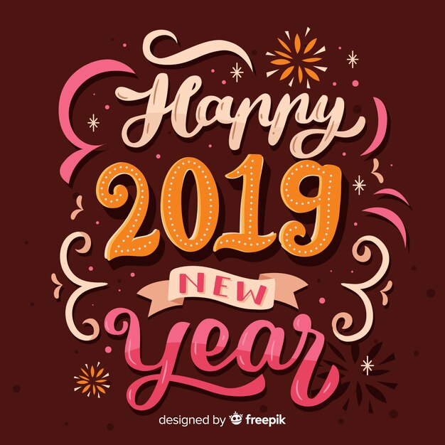 Feliz año nuevo 2019 fondo