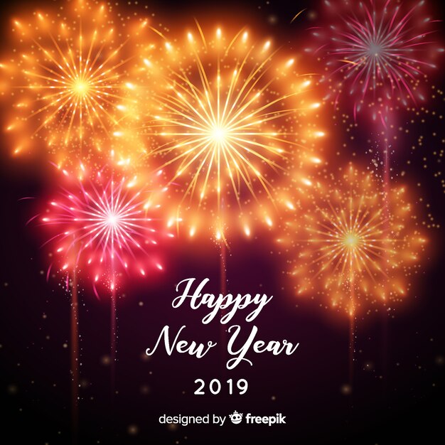 Feliz año nuevo 2019 fondo