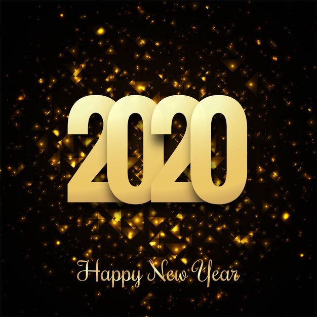 Feliz año nuevo 2019 oro brillante
