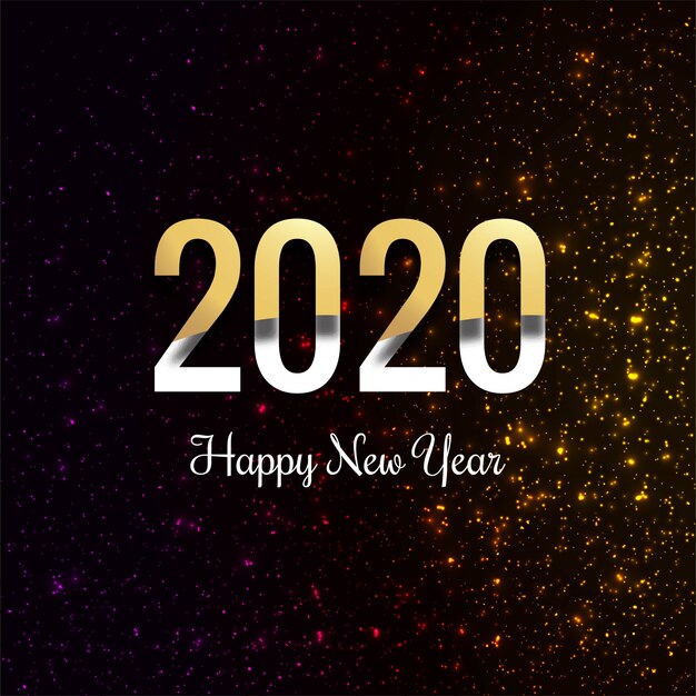 Feliz año nuevo 2020 hermosa celebración