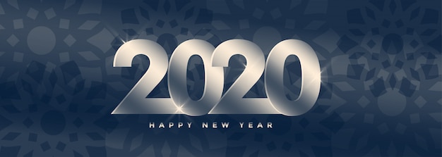 Feliz año nuevo 2020 pancarta panorámica