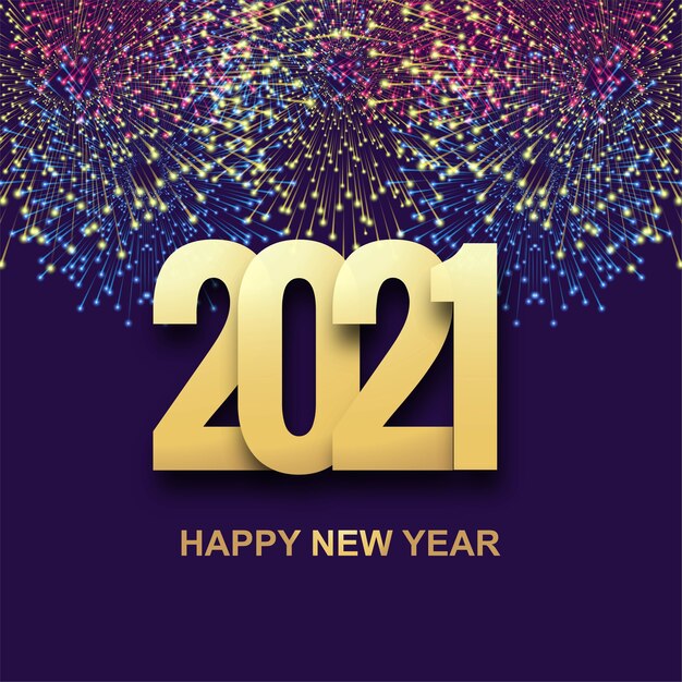 Feliz año nuevo 2021 fondo de celebración navideña