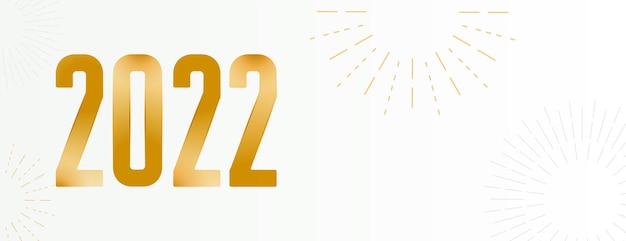 Feliz año nuevo 2022 diseño de banner elegante dorado