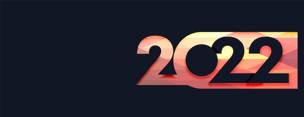 Feliz año nuevo 2022 diseño de banner de texto