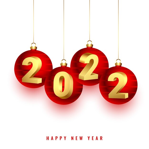 Feliz año nuevo 2022 fondo en texto dorado estilo 3d