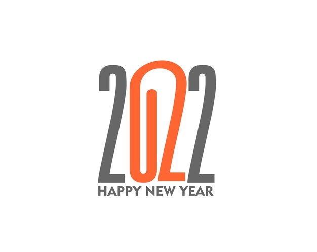Feliz año nuevo 2022 golpeteo de diseño de tipografía de texto, ilustración vectorial.